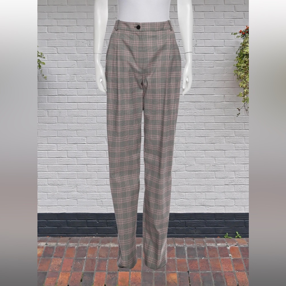 Marcell Von Berlin Black/Pink Plaid Trousers